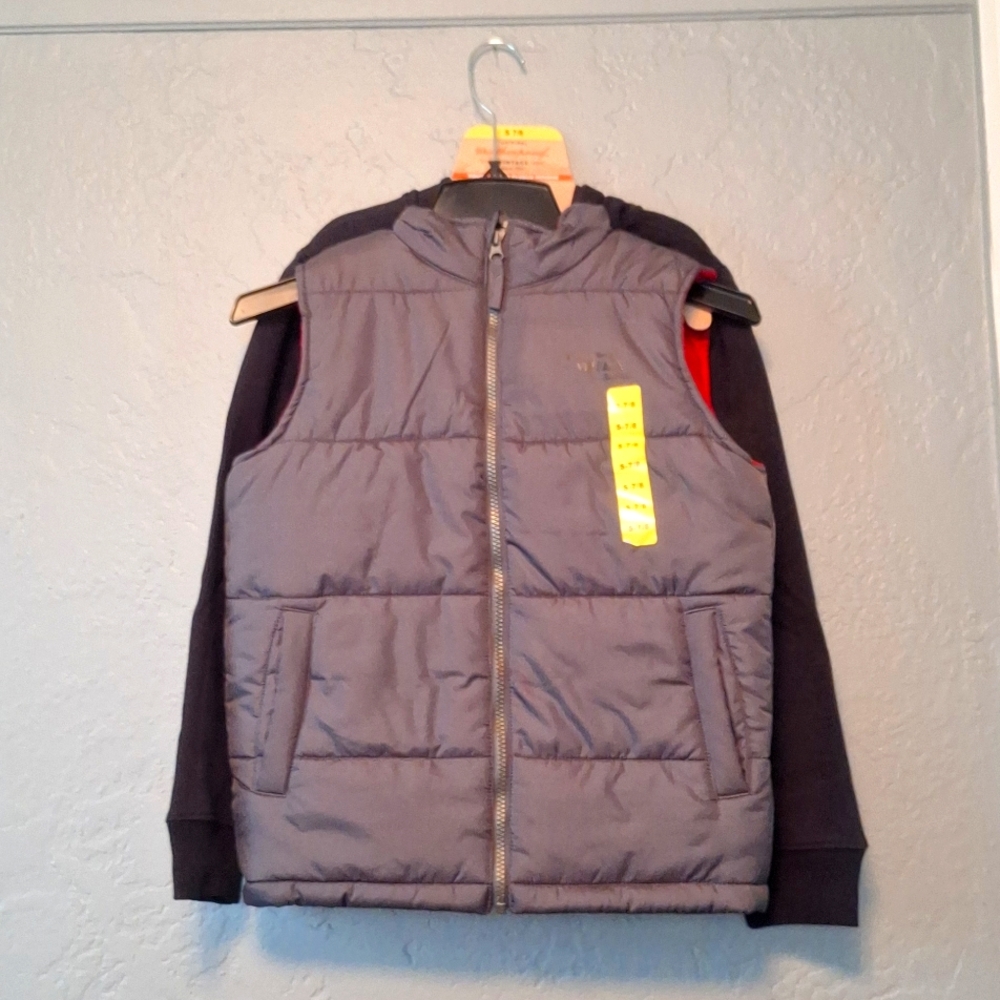 Youth vest and fleece hoodie